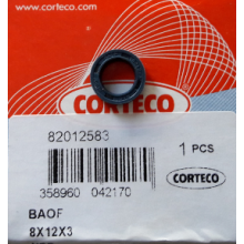 12012583B CORTECO 8x12x3 BAOF NBR Paraolio CORTECO